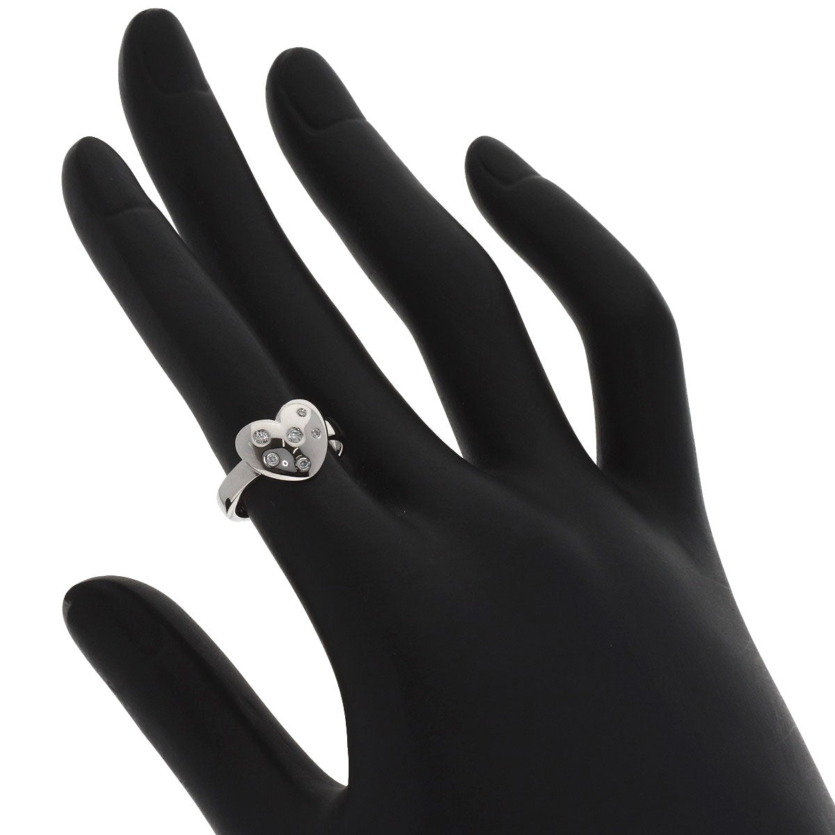 TIFFANY&Co. Dots Heart Diamond Ring K18 White Gold Ladies [Used]