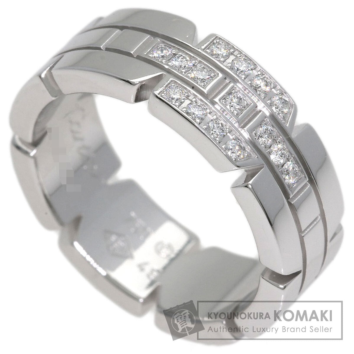 CARTIER Tank Francaise Diamond # 49 Ring K18 White Gold Ladies [Used]