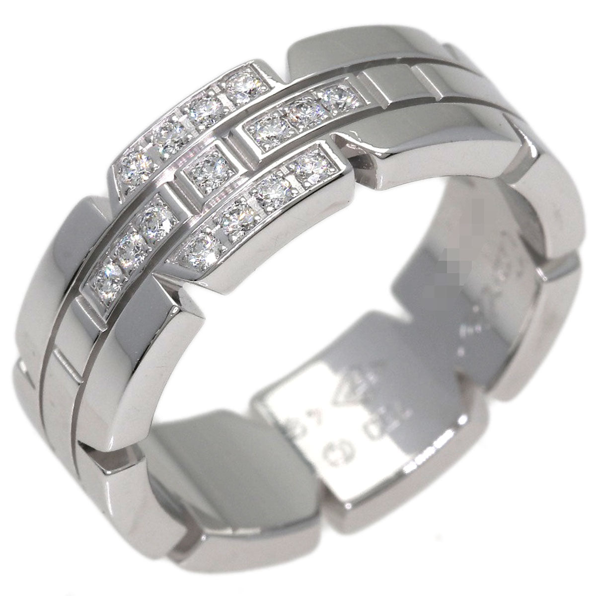 CARTIER Tank Francaise Diamond # 49 Ring K18 White Gold Ladies [Used]