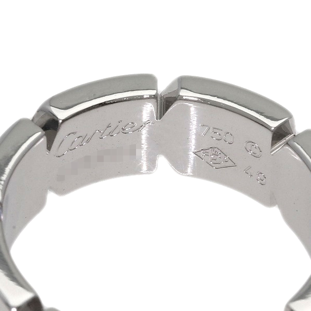CARTIER Tank Francaise Diamond # 49 Ring K18 White Gold Ladies [Used]