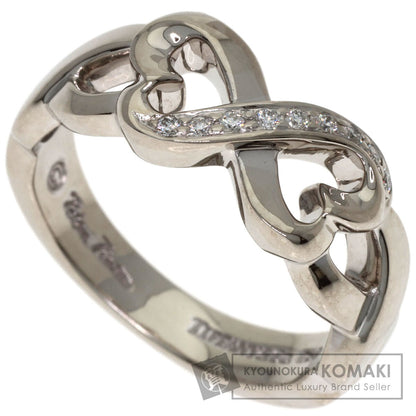 TIFFANY&Co. Double Loving Heart Diamond Ring K18 White Gold Ladies [Used]