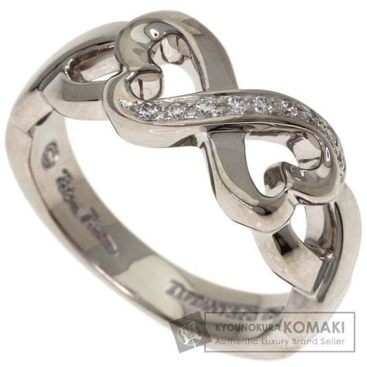 TIFFANY&Co. Double Loving Heart Diamond Ring K18 White Gold Ladies [Used]