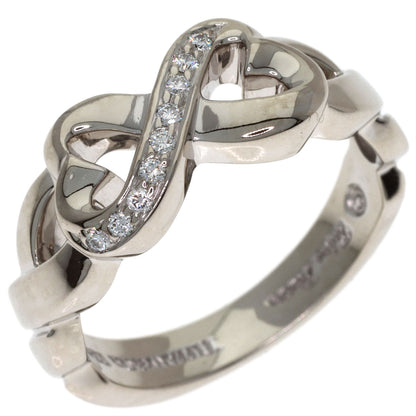 TIFFANY&Co. Double Loving Heart Diamond Ring K18 White Gold Ladies [Used]
