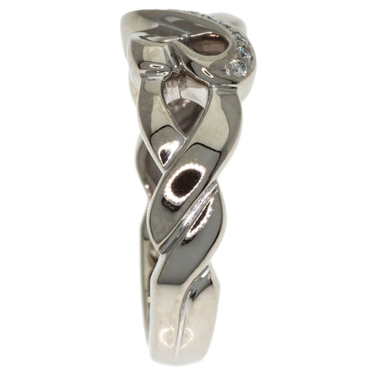 TIFFANY&Co. Double Loving Heart Diamond Ring K18 White Gold Ladies [Used]