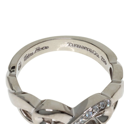 TIFFANY&Co. Double Loving Heart Diamond Ring K18 White Gold Ladies [Used]