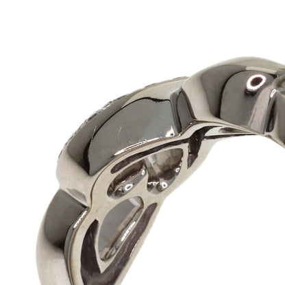 TIFFANY&Co. Double Loving Heart Diamond Ring K18 White Gold Ladies [Used]