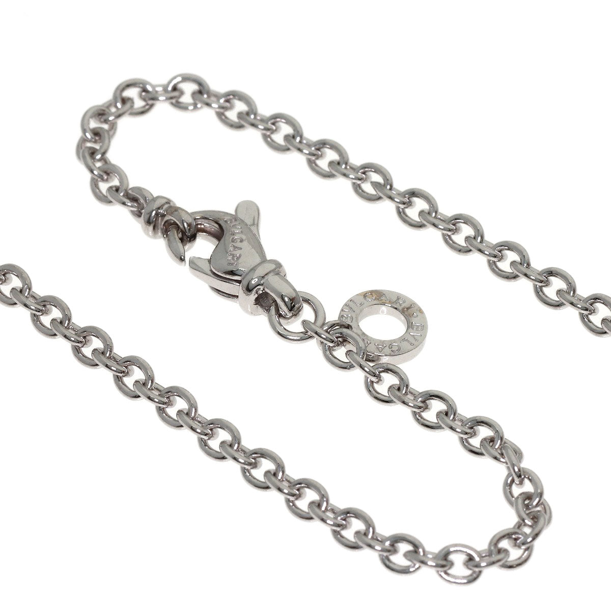 BVLGARI Chain 17.3" Necklace K18 White Gold Ladies [Used]