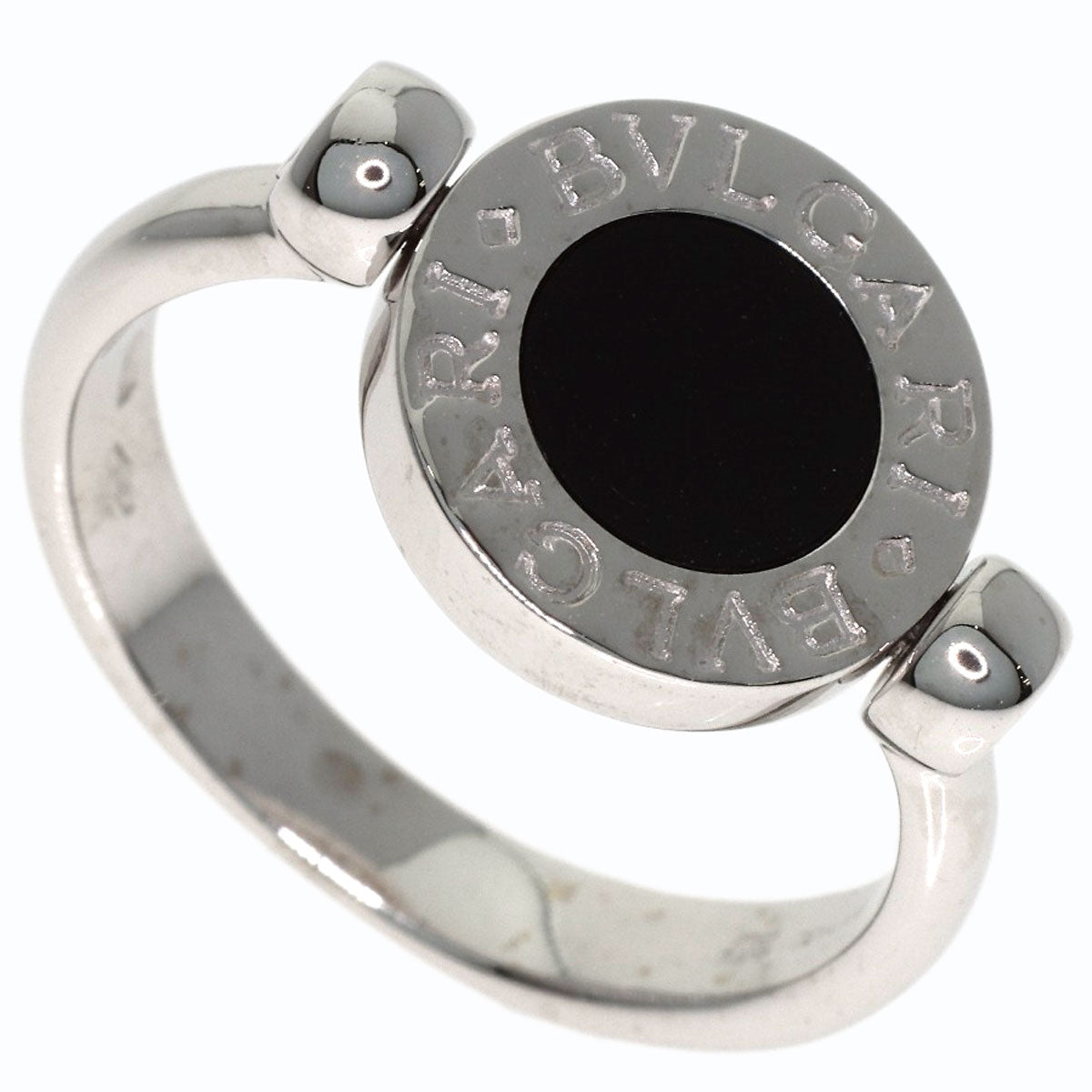 BVLGARI BVLGARI BVLGARI Flip-flops Diamond Onyx Ring K18 White Gold Ladies [Used]
