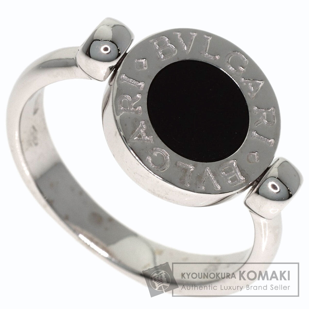 BVLGARI BVLGARI BVLGARI Flip-flops Diamond Onyx Ring K18 White Gold Ladies [Used]