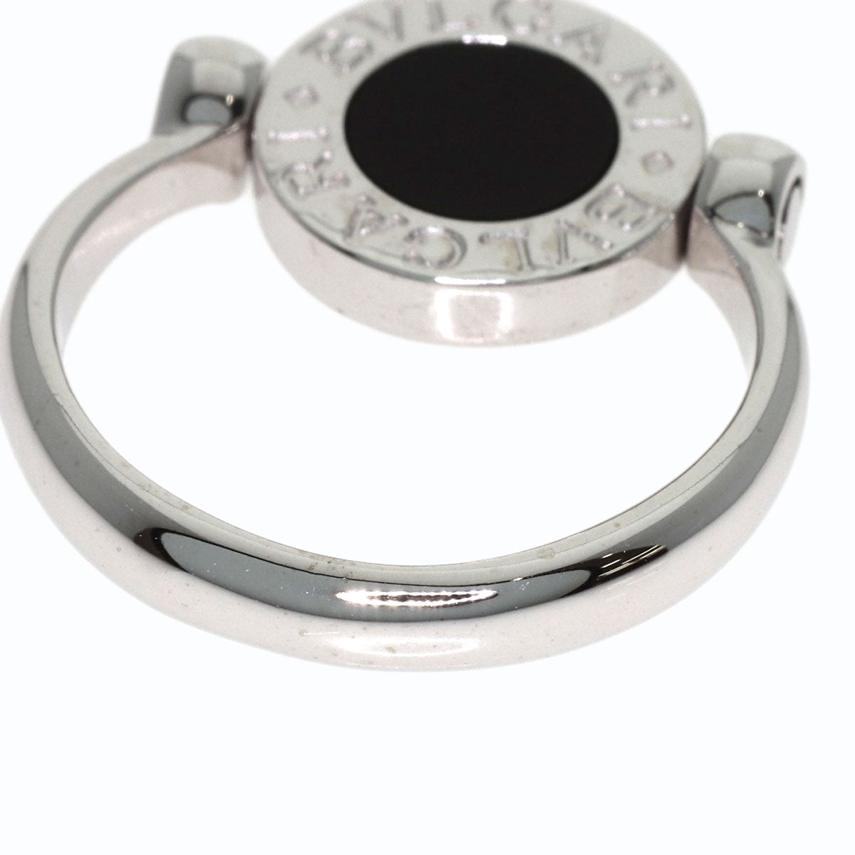 BVLGARI BVLGARI BVLGARI Flip-flops Diamond Onyx Ring K18 White Gold Ladies [Used]