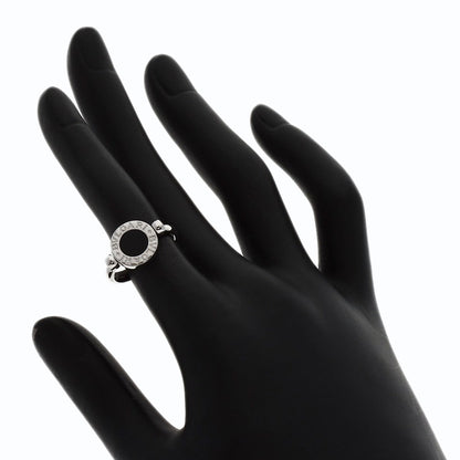 BVLGARI BVLGARI BVLGARI Flip-flops Diamond Onyx Ring K18 White Gold Ladies [Used]