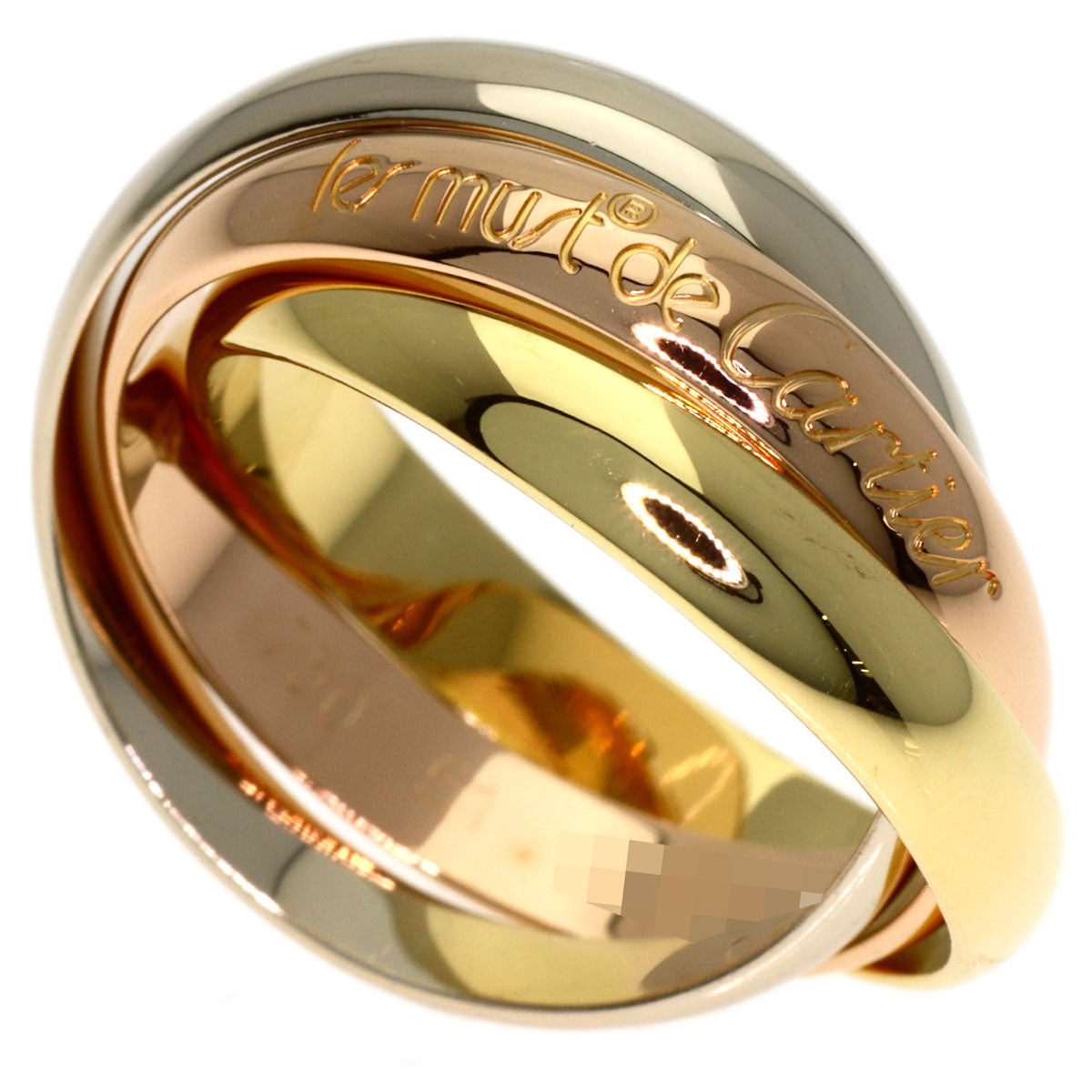 CARTIER Trinity #51 Ring K18 Yellow Gold K18 White GoldLadies [Used]