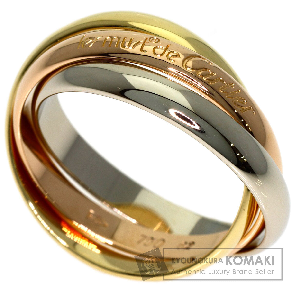 CARTIER Trinity #62 Ring K18 Yellow Gold K18 White GoldLadies [Used]