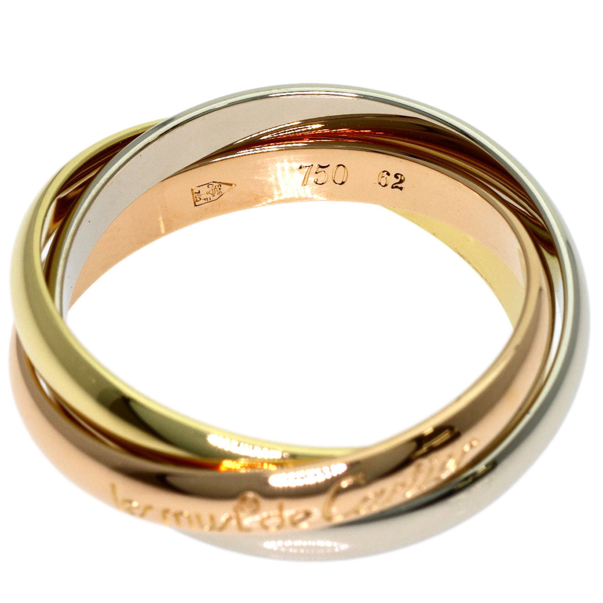CARTIER Trinity #62 Ring K18 Yellow Gold K18 White GoldLadies [Used]