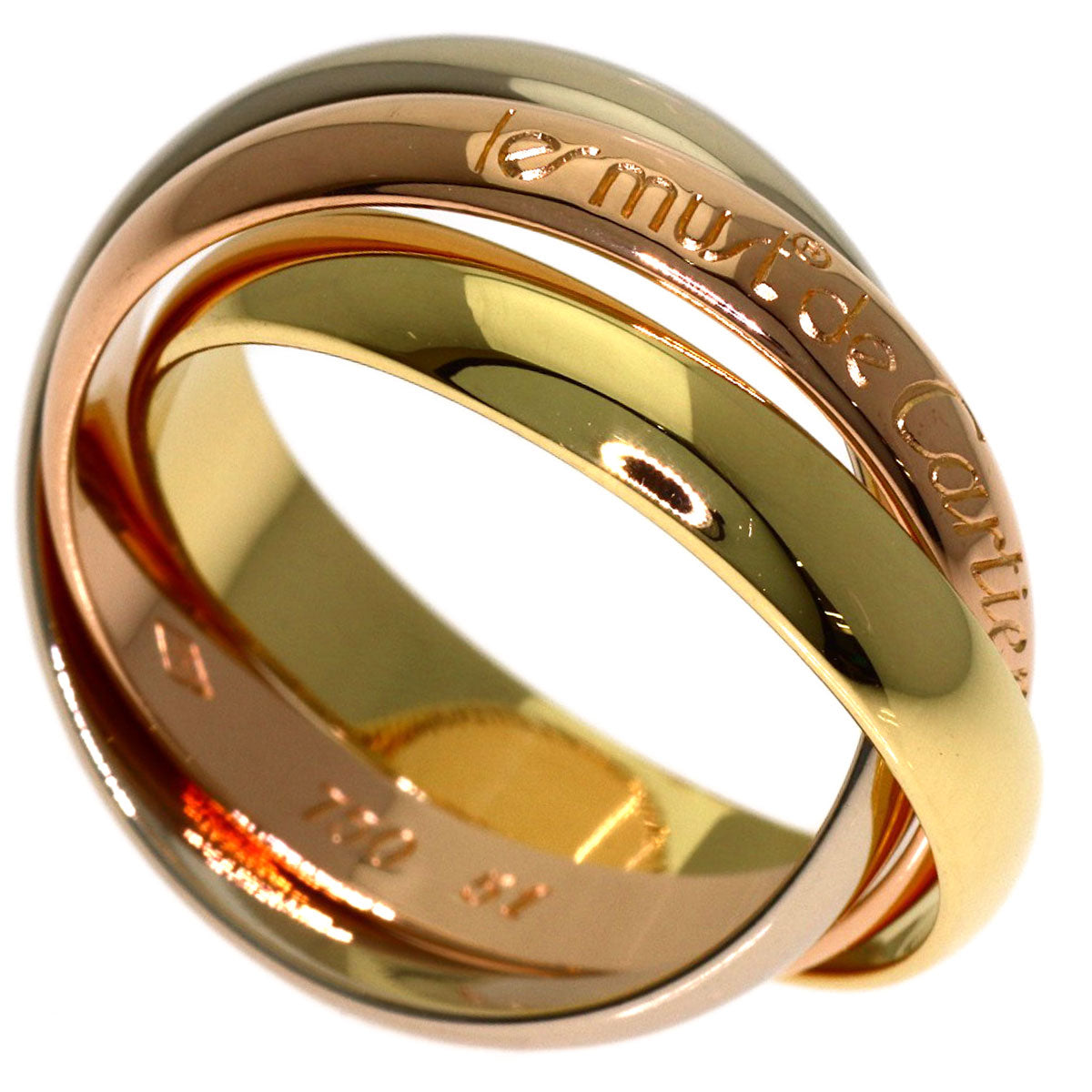 CARTIER Trinity #51 Ring K18 Yellow Gold K18 White GoldLadies [Used]