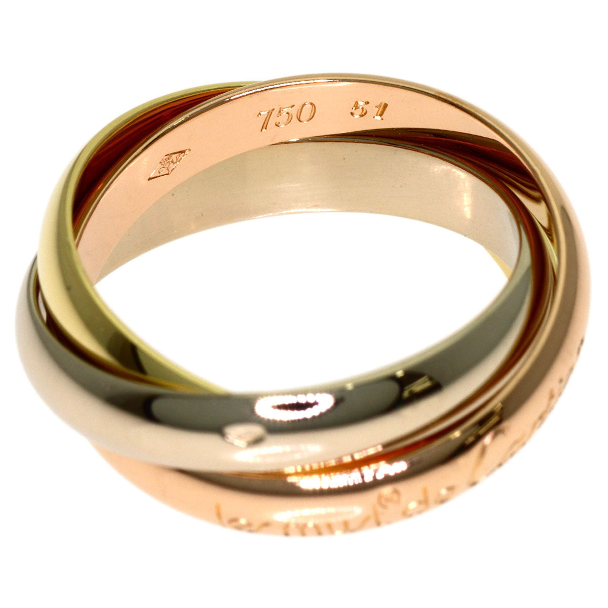 CARTIER Trinity #51 Ring K18 Yellow Gold K18 White GoldLadies [Used]