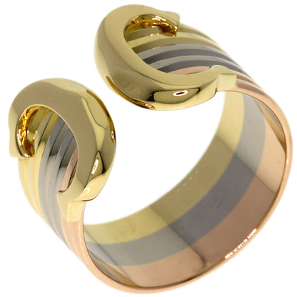 CARTIER 2C Ring LM #57 Ring K18 Yellow Gold K18 White GoldLadies [Used]
