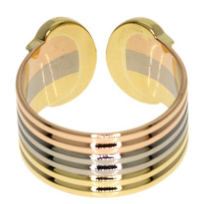 CARTIER 2C Ring LM #57 Ring K18 Yellow Gold K18 White GoldLadies [Used]