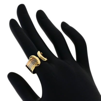 CARTIER 2C Ring LM #57 Ring K18 Yellow Gold K18 White GoldLadies [Used]