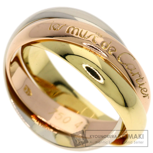 CARTIER Trinity Ring K18 Yellow Gold 18K Pink GoldLadies [Used]