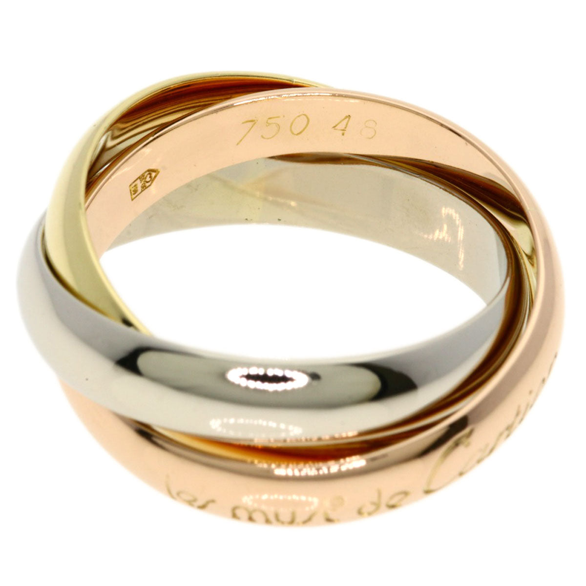 CARTIER Trinity Ring K18 Yellow Gold 18K Pink GoldLadies [Used]