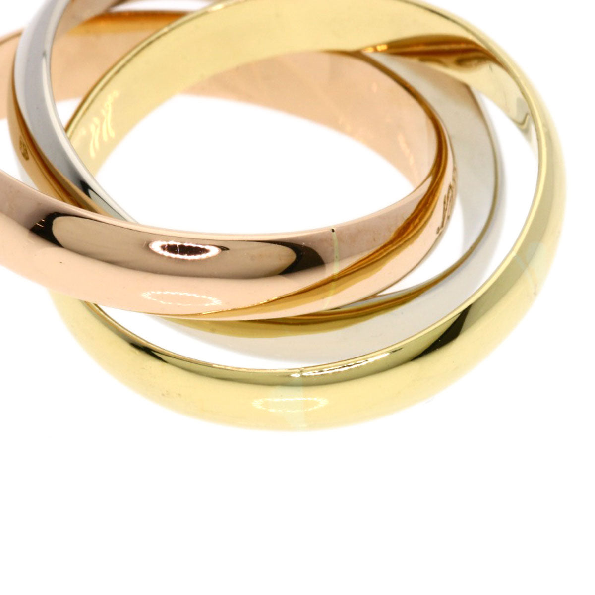 CARTIER Trinity Ring K18 Yellow Gold 18K Pink GoldLadies [Used]