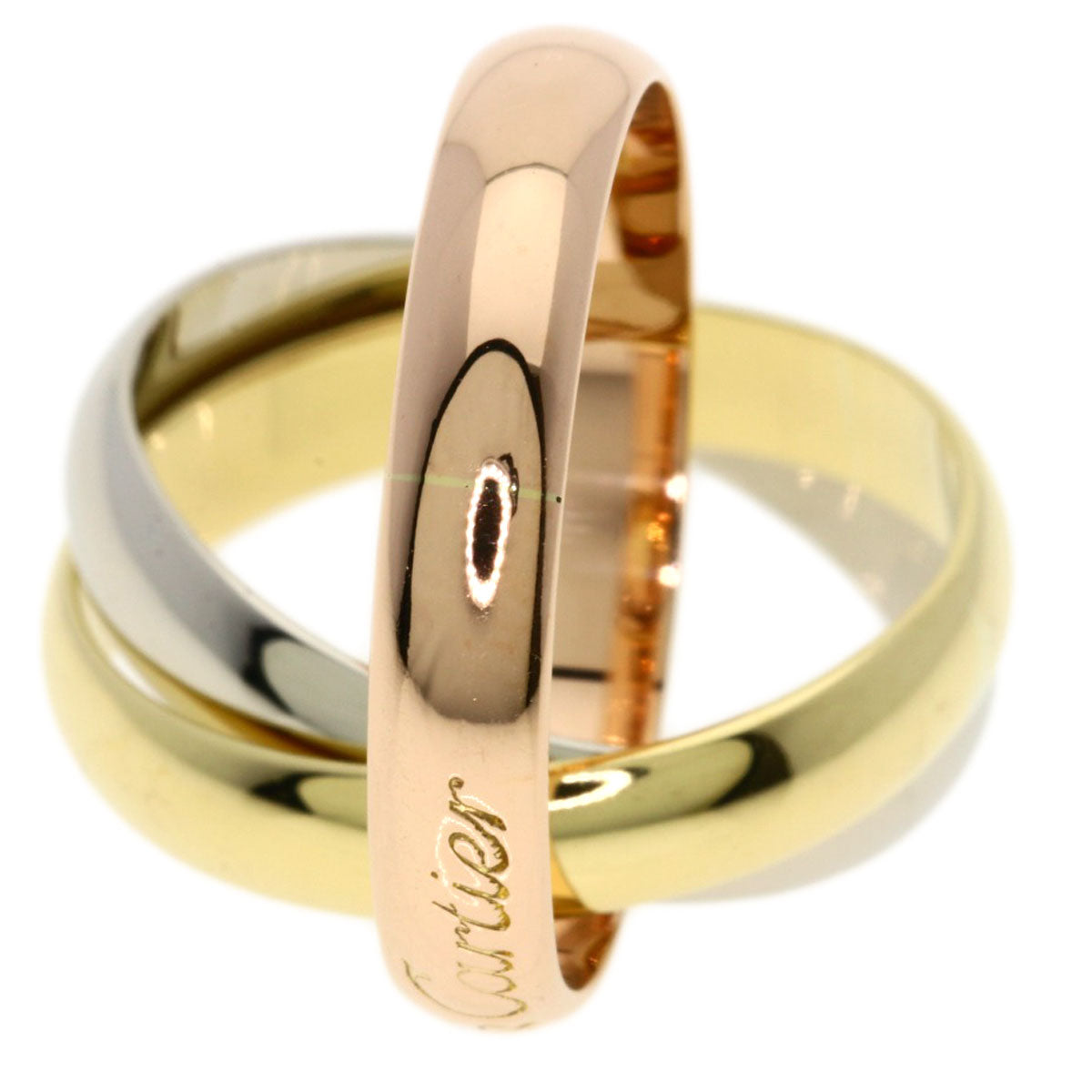 CARTIER Trinity Ring K18 Yellow Gold 18K Pink GoldLadies [Used]
