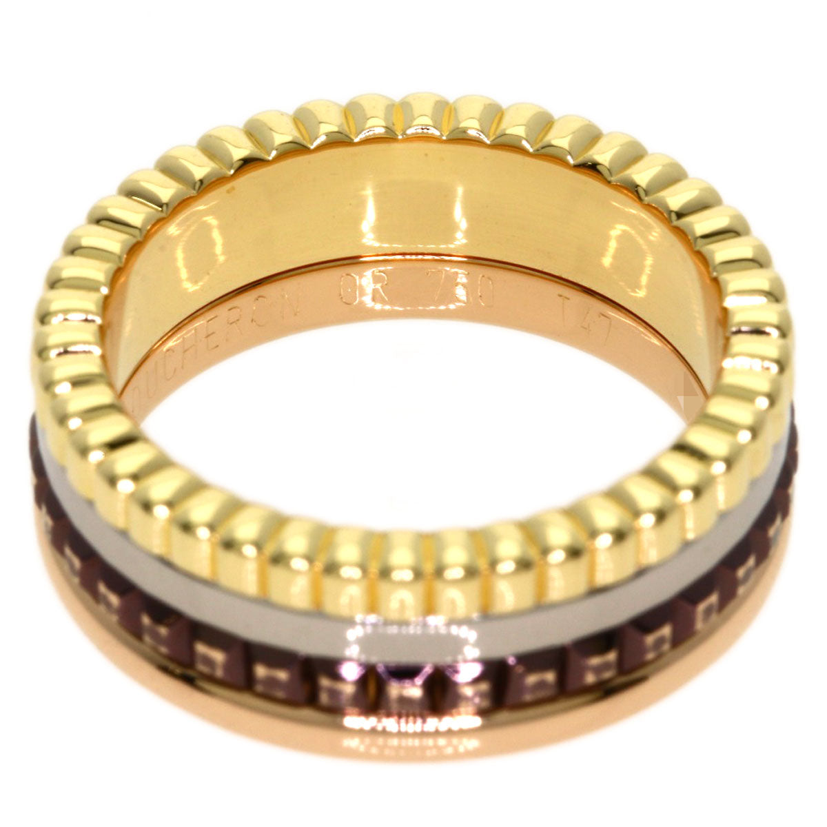 Boucheron Quatre Classic #47 Ring K18 Yellow Gold 18K Pink GoldLadies [Used]