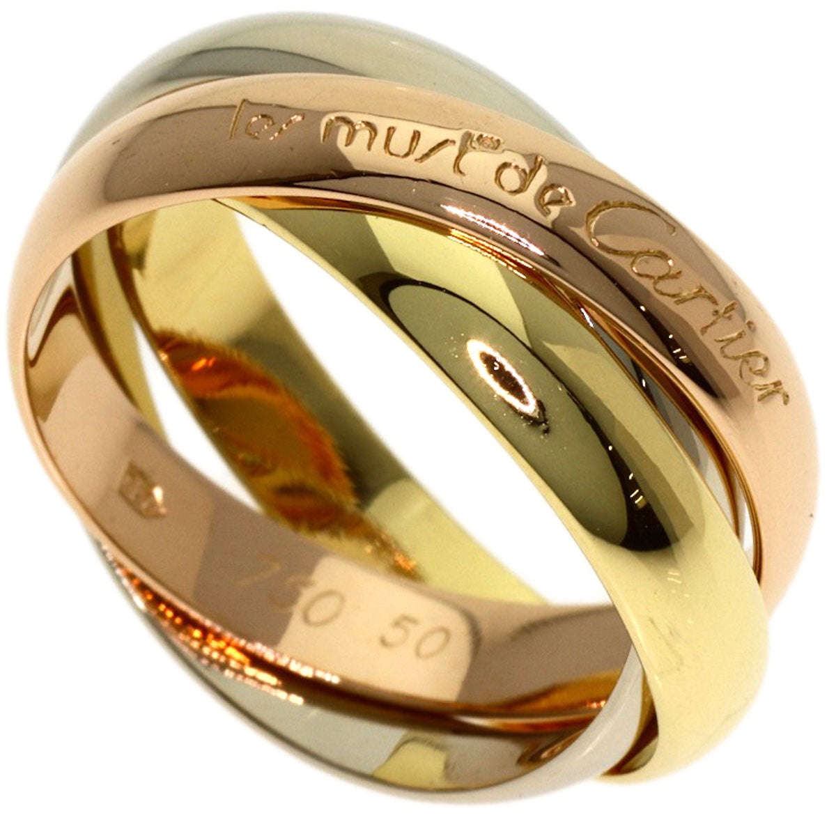CARTIER Trinity #50 Ring K18 Yellow Gold K18 White GoldLadies [Used]