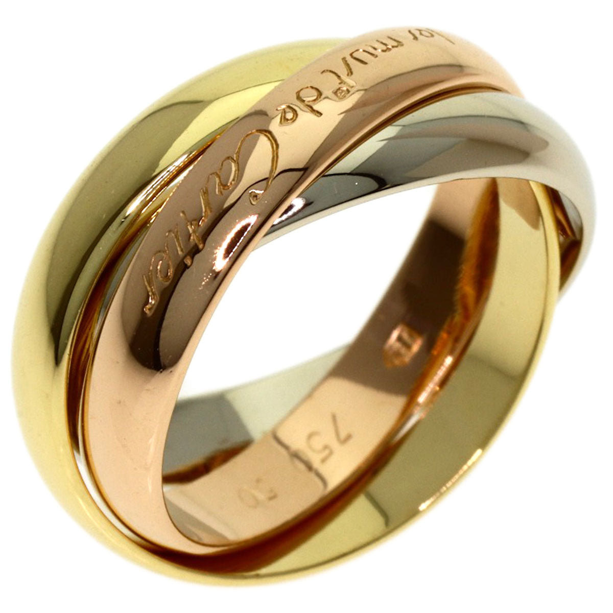 CARTIER Trinity #50 Ring K18 Yellow Gold K18 White GoldLadies [Used]