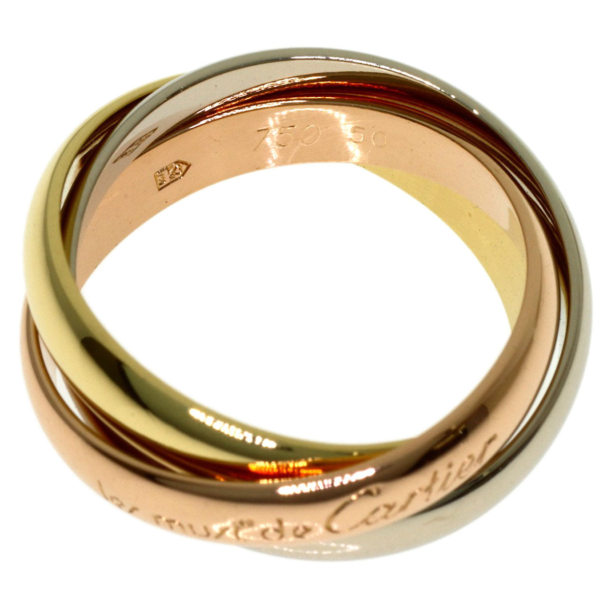 CARTIER Trinity #50 Ring K18 Yellow Gold K18 White GoldLadies [Used]
