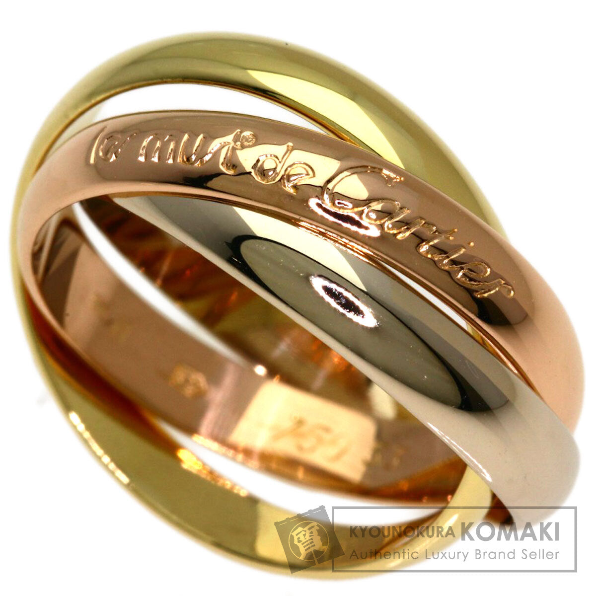 CARTIER Trinity #53 Ring K18 Yellow Gold K18 White GoldLadies [Used]
