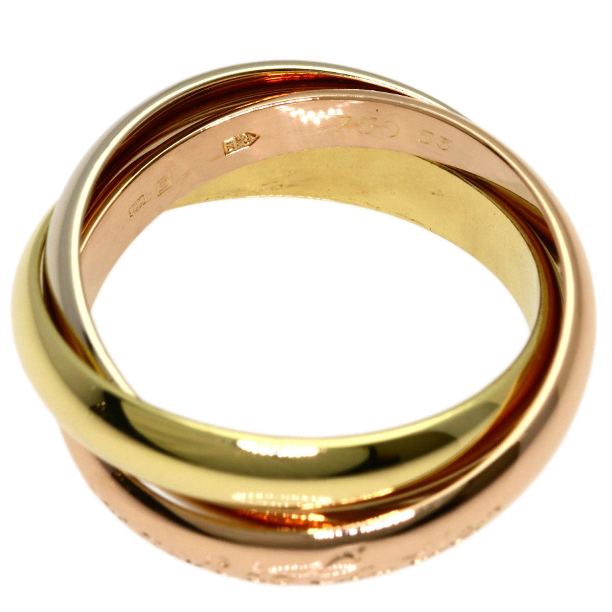 CARTIER Trinity #53 Ring K18 Yellow Gold K18 White GoldLadies [Used]
