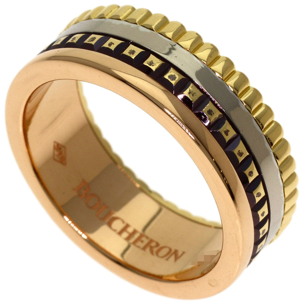 Boucheron Quatre Classic Small #50 Ring K18 Yellow Gold K18 White GoldLadies [Used]