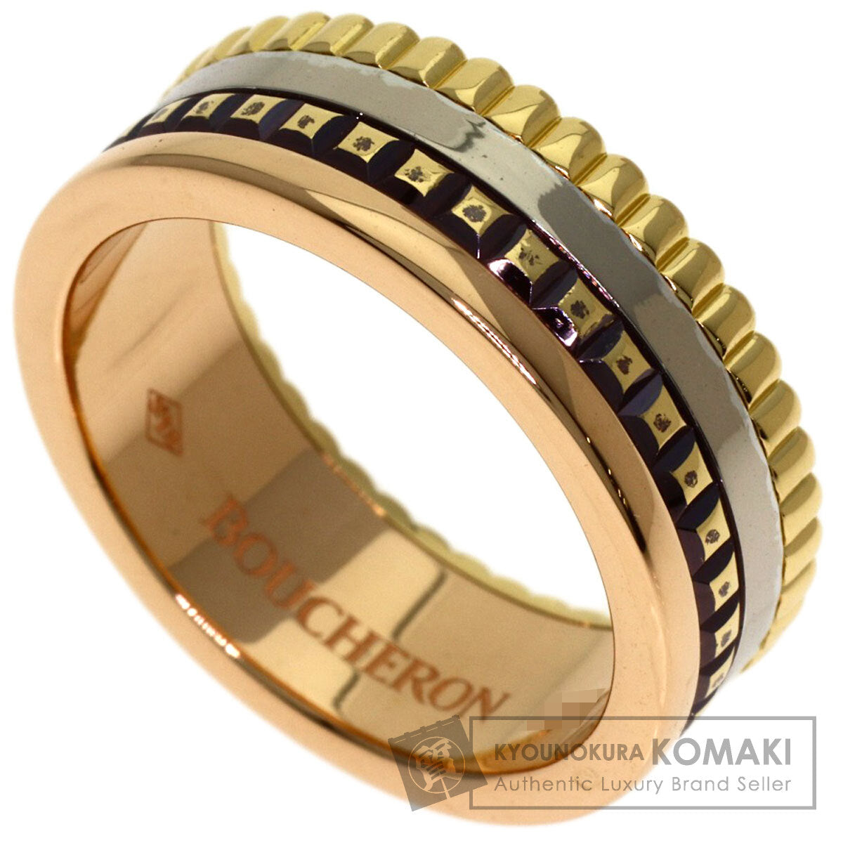 Boucheron Quatre Classic Small #50 Ring K18 Yellow Gold K18 White GoldLadies [Used]