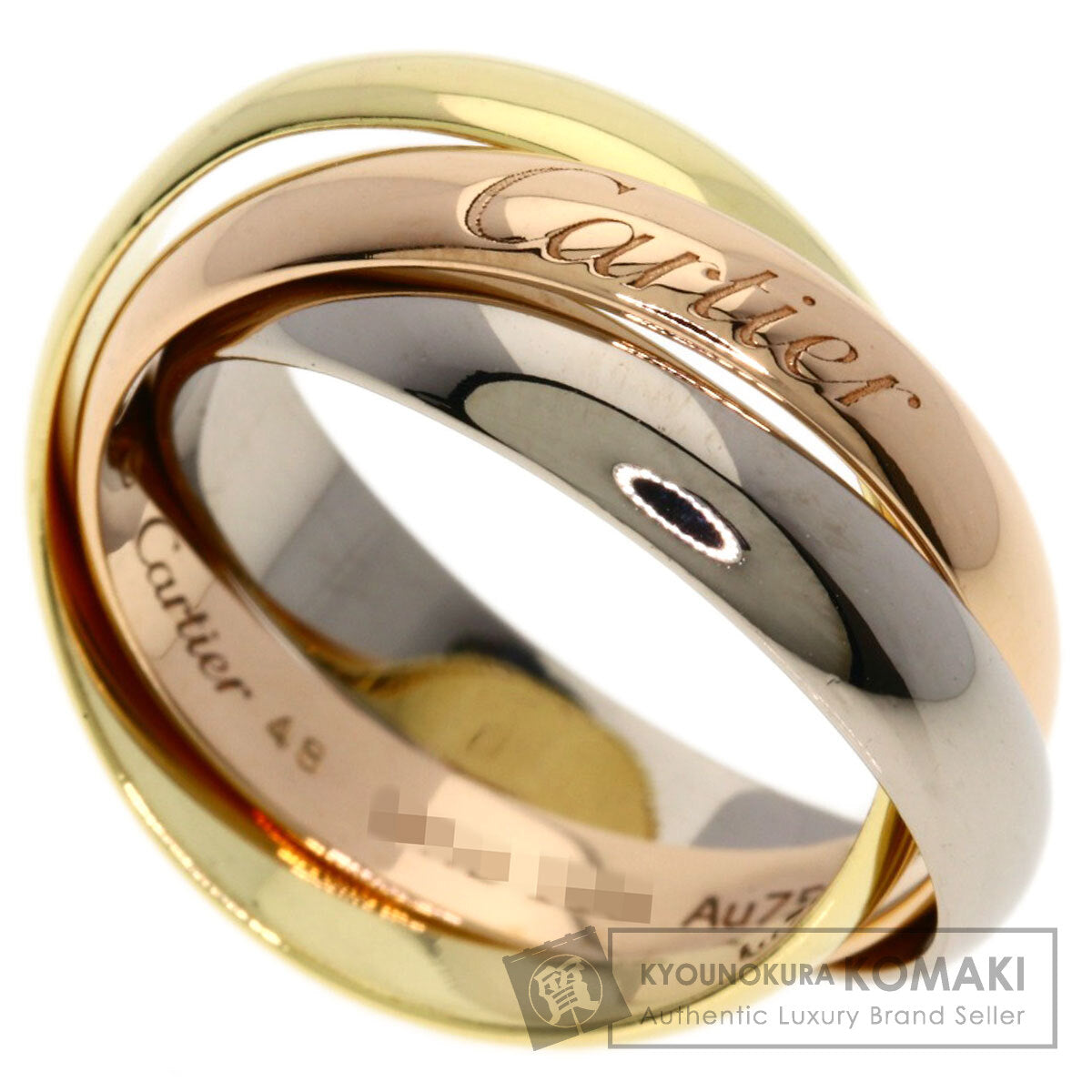 CARTIER Trinity Classic Current Model #48 Ring K18 Yellow Gold 18K Pink GoldLadies [Used]