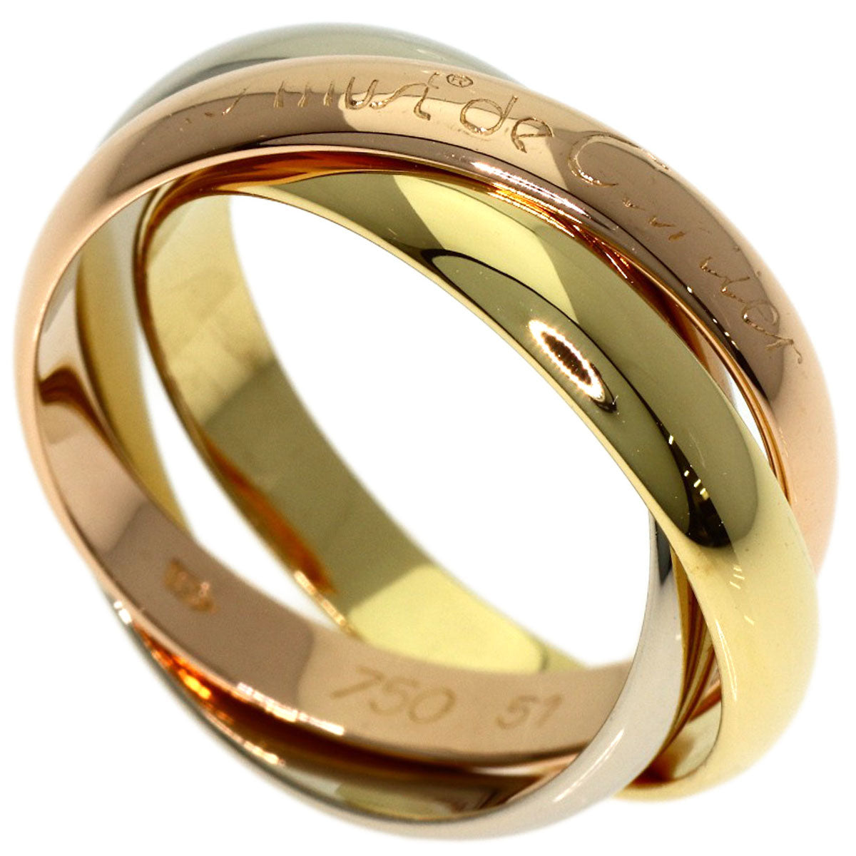 CARTIER Trinity #51 Ring K18 Yellow Gold K18 White GoldLadies [Used]