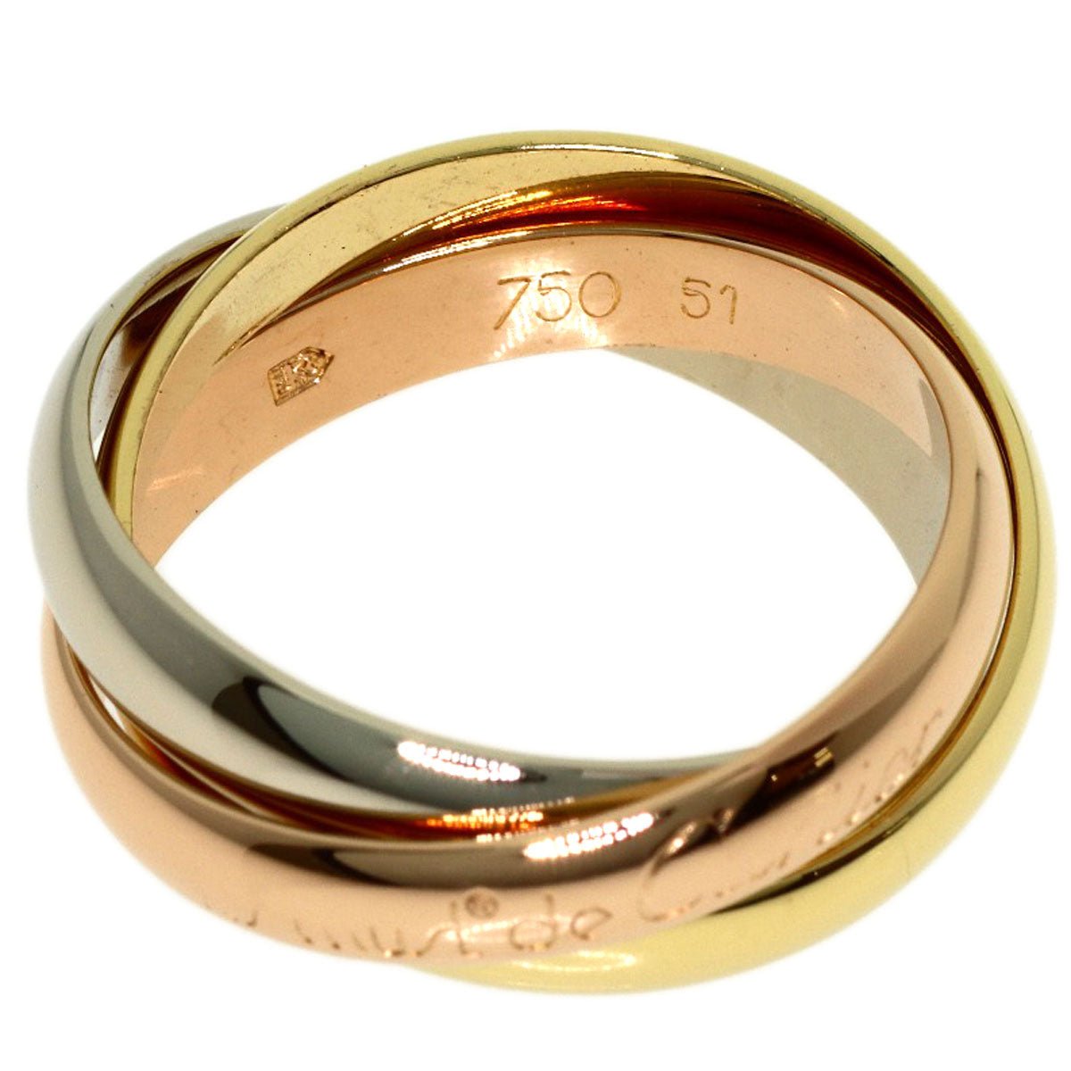 CARTIER Trinity #51 Ring K18 Yellow Gold K18 White GoldLadies [Used]