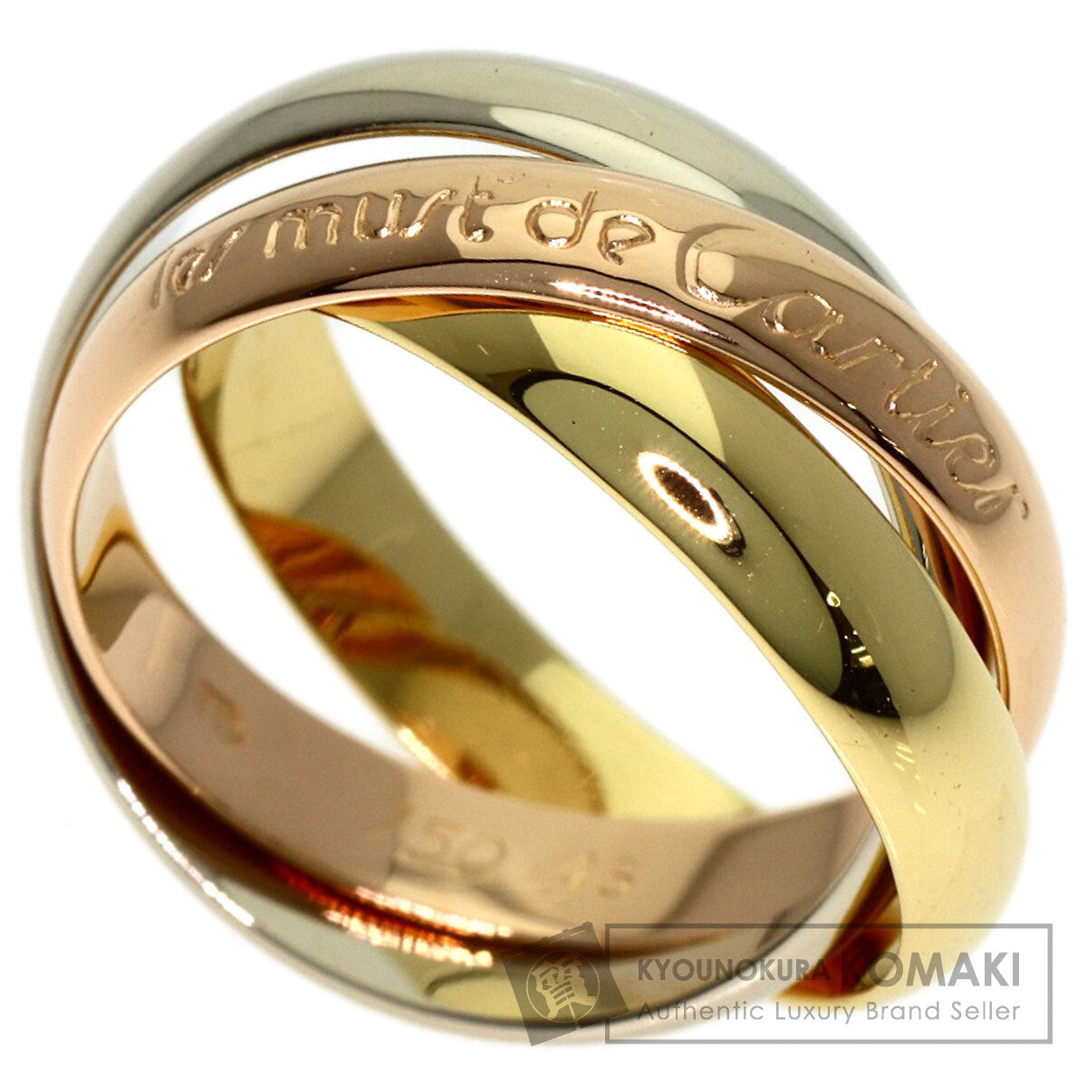 CARTIER Trinity #48 Ring K18 Yellow Gold K18 White GoldLadies [Used]