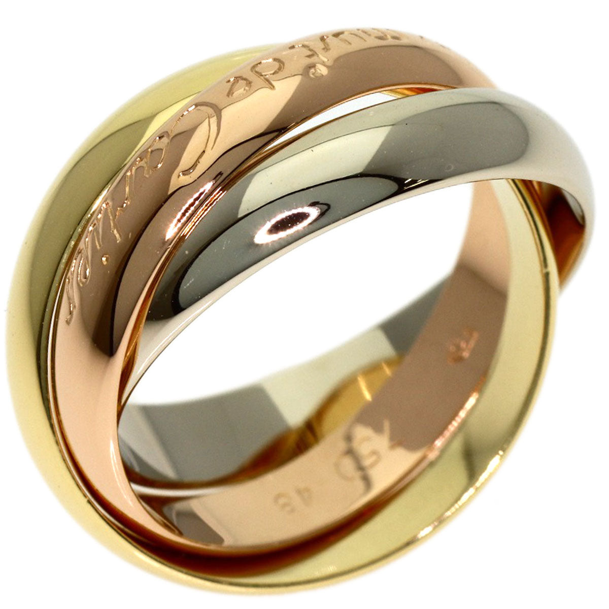 CARTIER Trinity #48 Ring K18 Yellow Gold K18 White GoldLadies [Used]