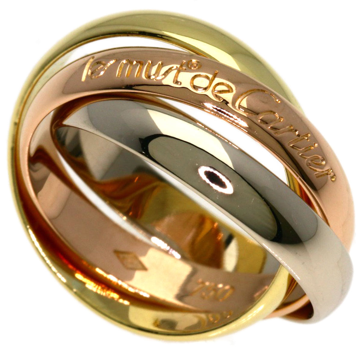 CARTIER Trinity #48 Ring K18 Yellow Gold K18 White GoldLadies [Used]