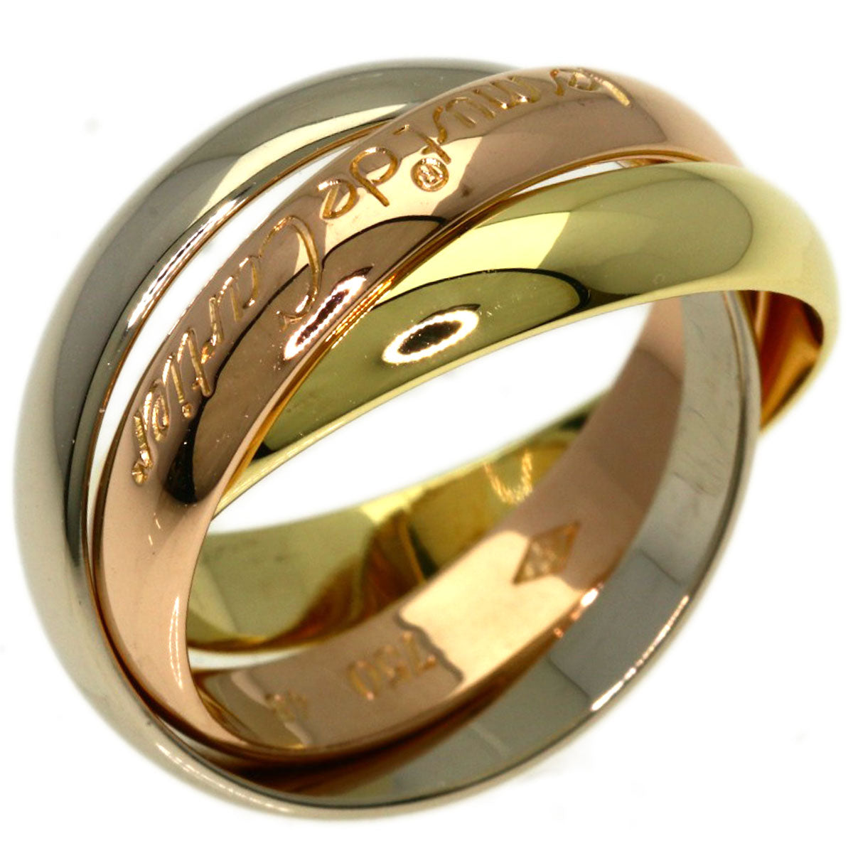 CARTIER Trinity #48 Ring K18 Yellow Gold K18 White GoldLadies [Used]