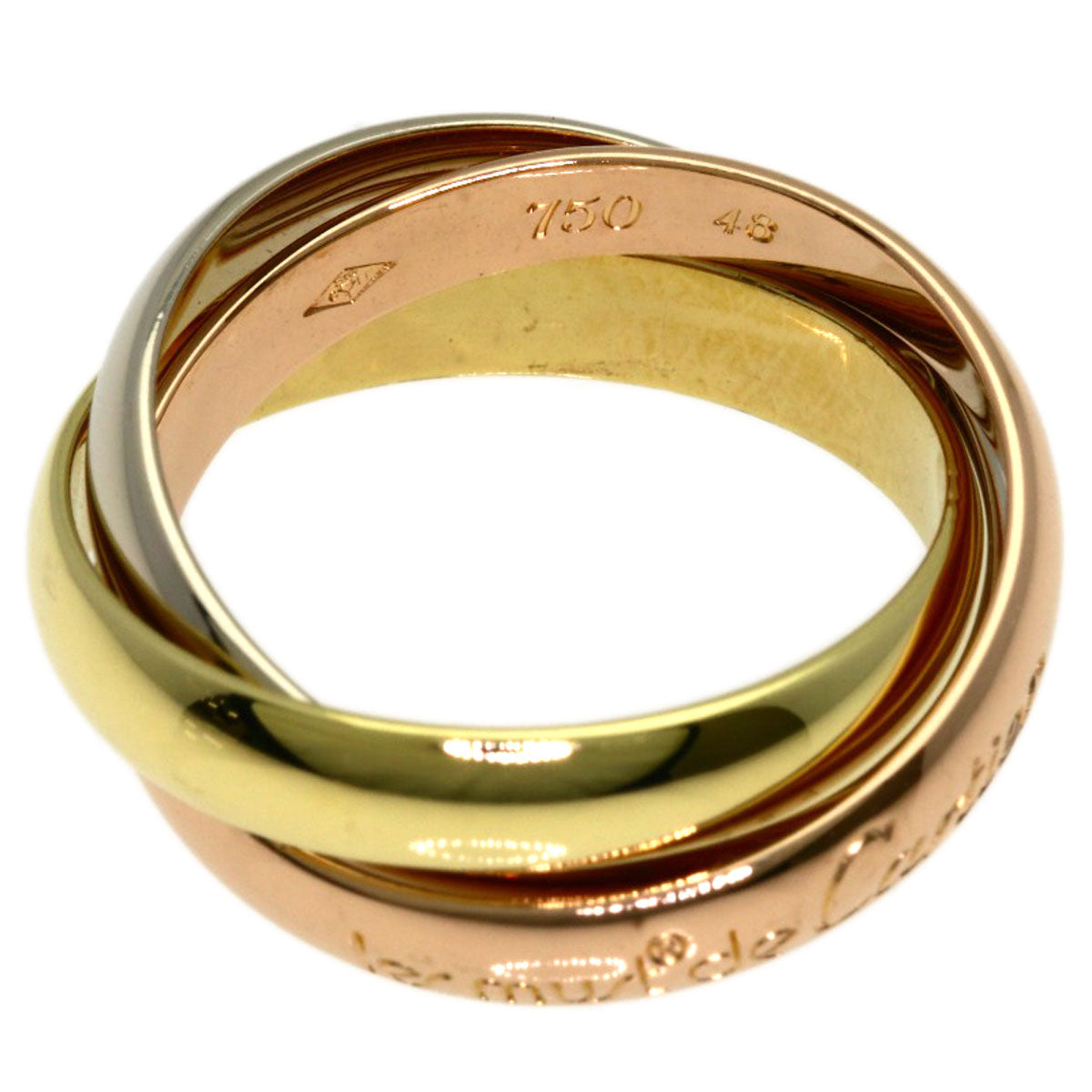 CARTIER Trinity #48 Ring K18 Yellow Gold K18 White GoldLadies [Used]