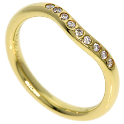 TIFFANY&Co. Curved band Diamond Ring K18 Yellow Gold Ladies [Used]