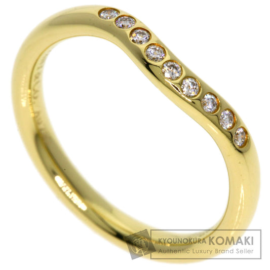 TIFFANY&Co. Curved band Diamond Ring K18 Yellow Gold Ladies [Used]