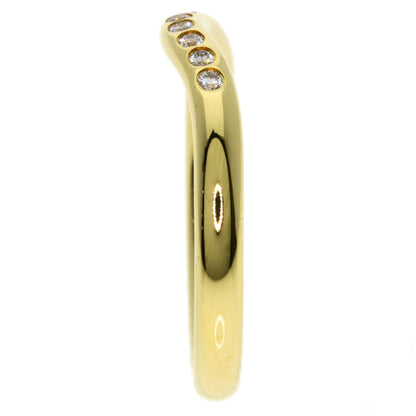 TIFFANY&Co. Curved band Diamond Ring K18 Yellow Gold Ladies [Used]