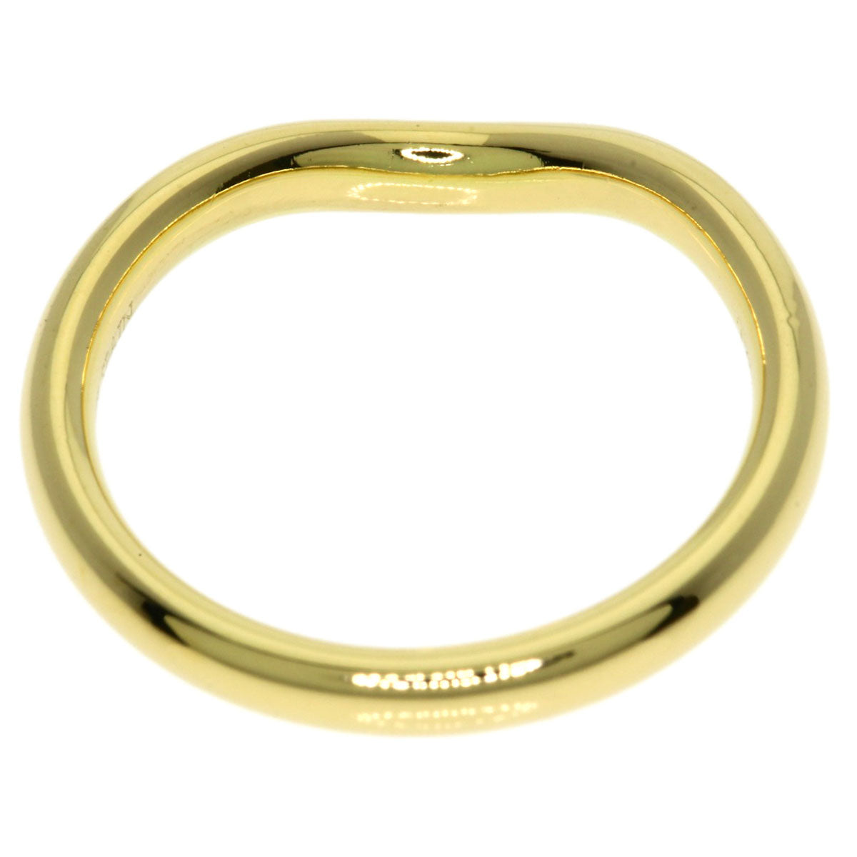 TIFFANY&Co. Curved band Diamond Ring K18 Yellow Gold Ladies [Used]