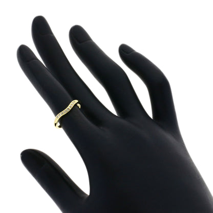 TIFFANY&Co. Curved band Diamond Ring K18 Yellow Gold Ladies [Used]