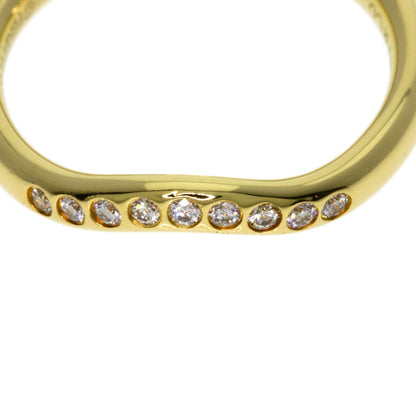 TIFFANY&Co. Curved band Diamond Ring K18 Yellow Gold Ladies [Used]