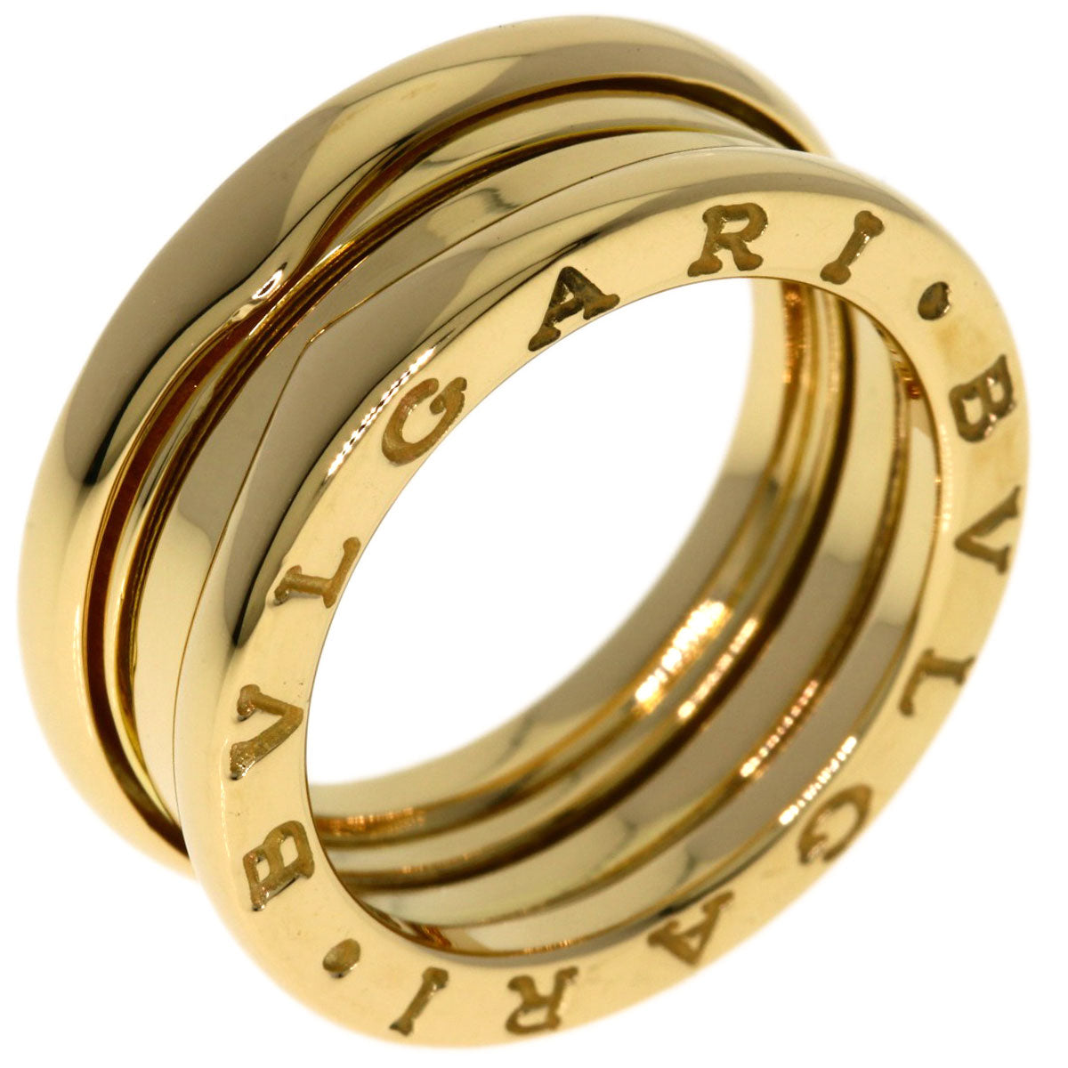 BVLGARI B.zero1 2 band #54 Ring K18 Yellow Gold Ladies [Used]
